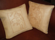 Load image into Gallery viewer, Hand Tooled Leather Pillow Cover
